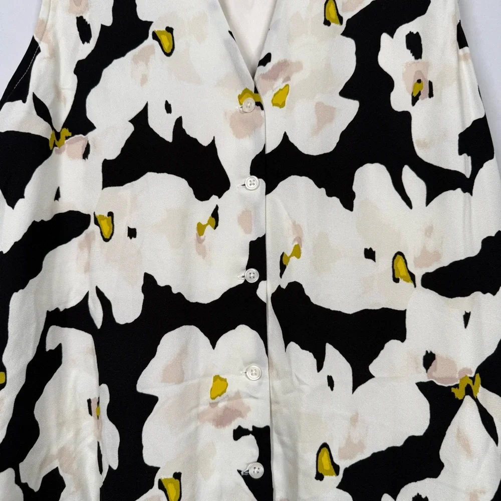 Nine West Button Front Ruffle Hem Dress, Size XL - Picture 5 of 11